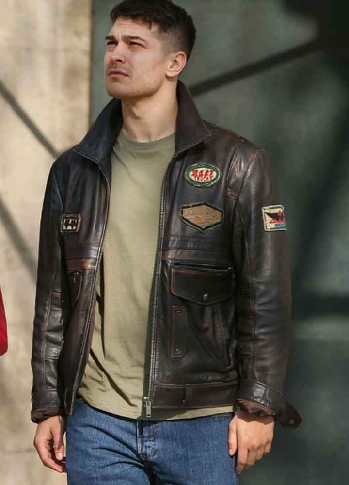 THE PROTECTOR (HAKAN DEMIR) CAGATAY ULUSOY BROWN LEATHER JACKET
